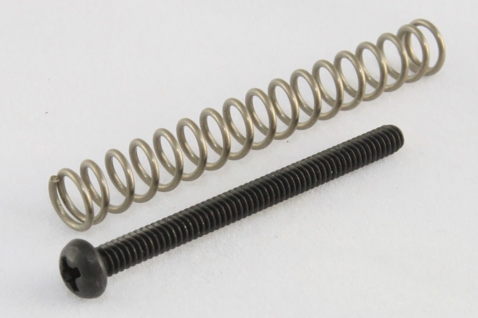 Humbucker screw + spring USA black set/4