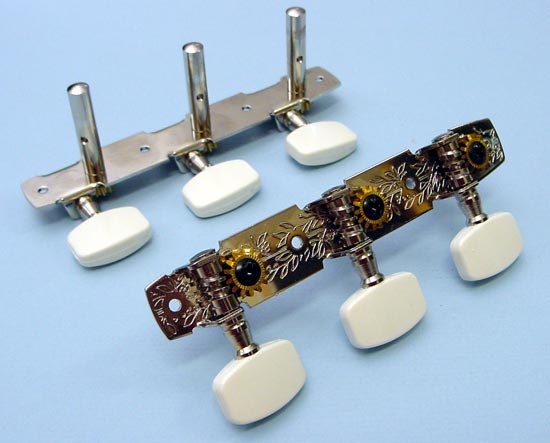 Steel string plank tuners nickel 3L/3R
