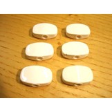 Classical tuner knob white plastic set/12