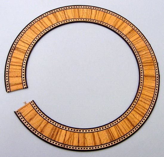 Classical rosette white/black/brown light