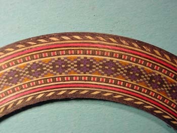 Classical rosette white/black/red 2