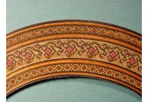 Classical rosette whi./black/brown/red/green