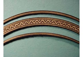 Steel string rosette 3-piece whi./black/brown 2