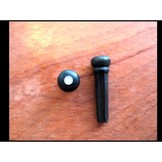 Bridge pin ebony with pearl dot set/6