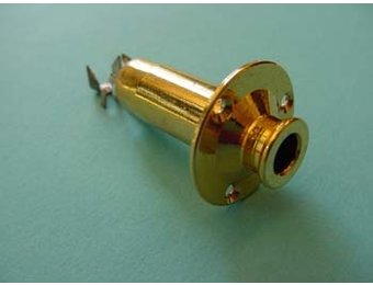 Acoustic endpin jack gold