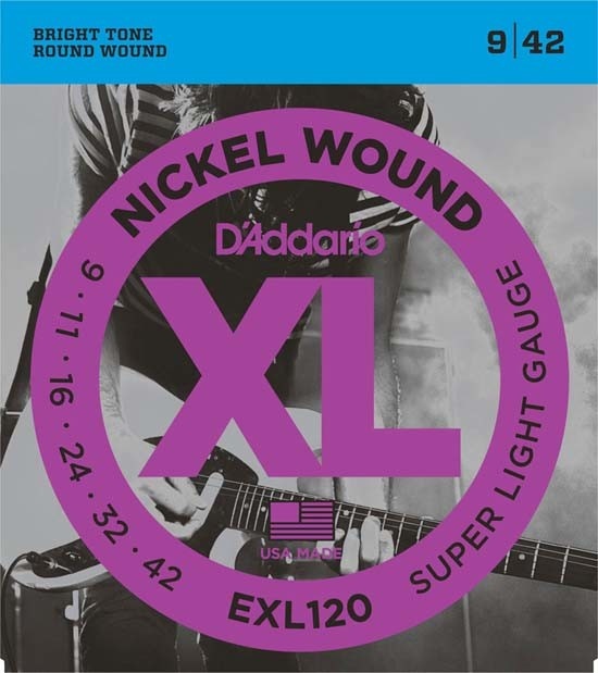D'addario EXL120 electric guitar strings super light 9-42