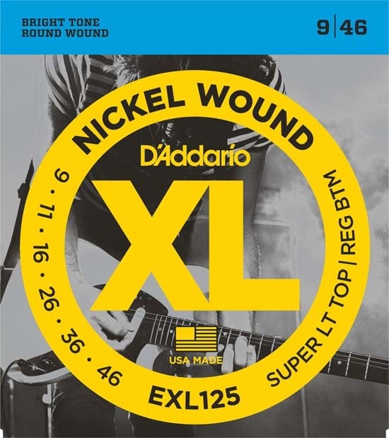 D'addario EXL125 electric guitar strings super light 9-46