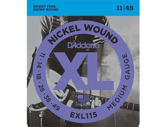 D'addario EXL115 electric guitar strings medium  11-49
