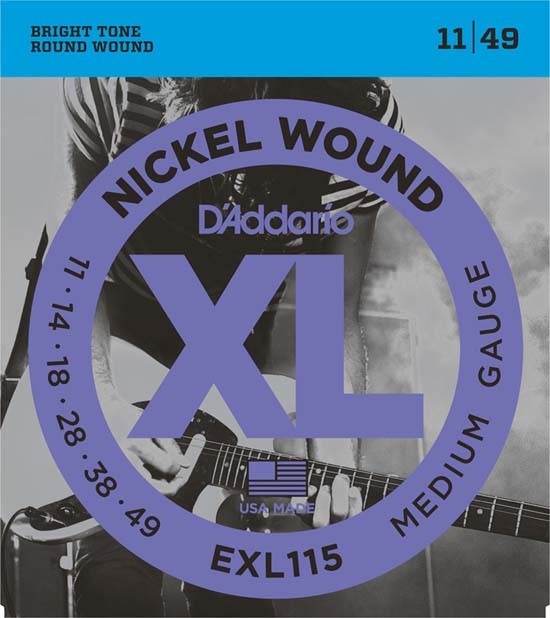 D'addario EXL115 electric guitar strings medium  11-49