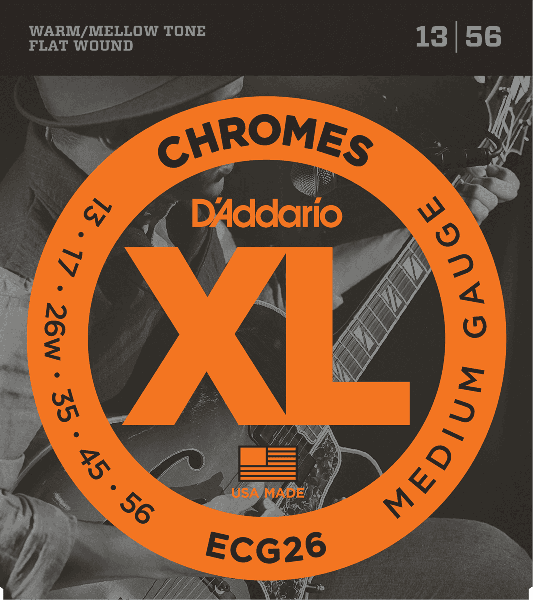 ECG26 D'Addario Flat Wound 013-056