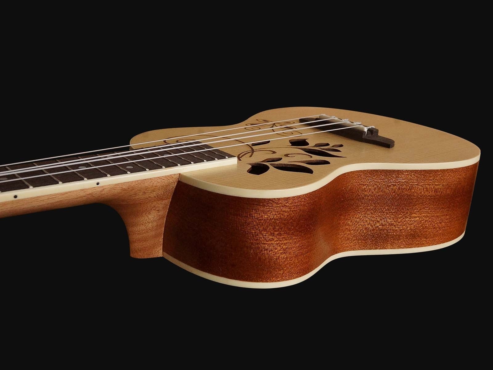 CLX Ukulele Concert Flower Pattern