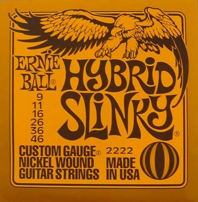 Ernie Ball 2222 Hybrid Slinky Guitar Strings 9-46