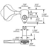 Hipshot HB6C-3/8 Ultralite tuner gold 1L