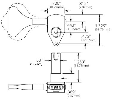 Hipshot HB6C-1/2 Ultralite chrome 1R