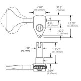 Hipshot HB6C-1/2 Ultralite tuner gold 1L