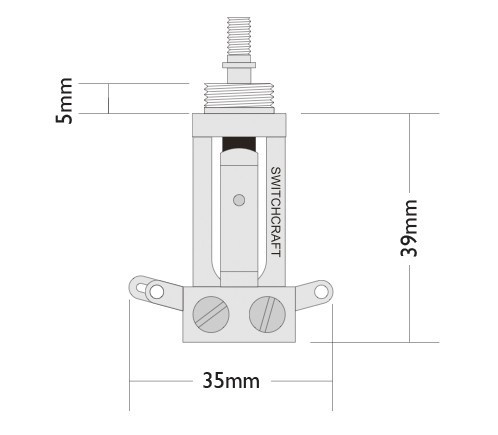 Les Paul Long toggle switch Switchcraft USA gold