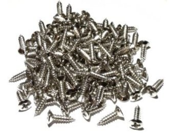 Pickguard screw stainless steel bulk/100