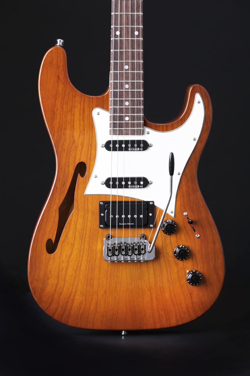 Vox Humana ST-HSS-Thinline Custom Guitar Amberburst