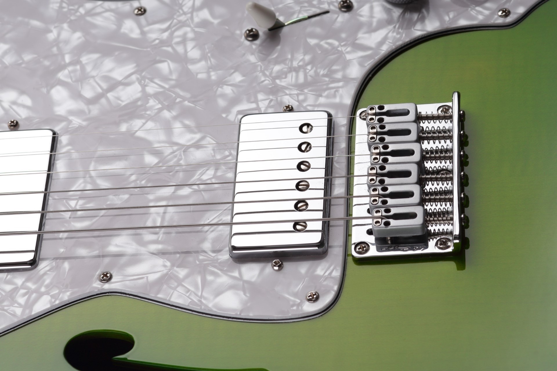 Vox Humana Thinline Tele Greenburst with LR Baggs Piezo Bridge (2014)