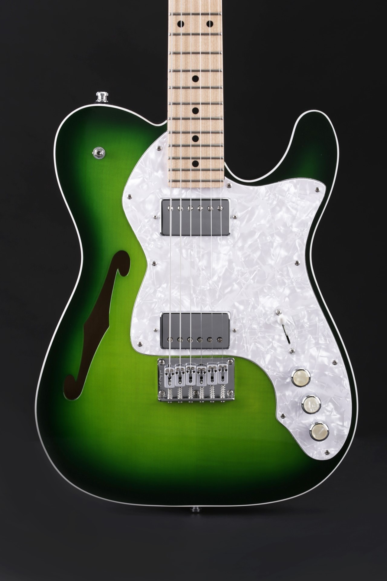 Vox Humana Thinline Tele Greenburst with LR Baggs Piezo Bridge (2014)