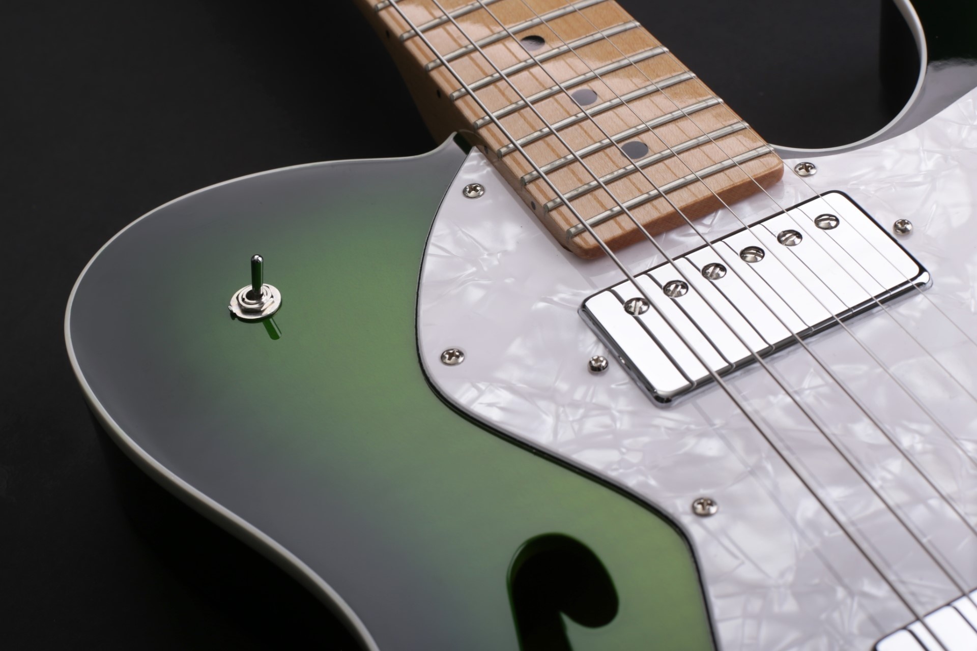 Vox Humana Thinline Tele Greenburst with LR Baggs Piezo Bridge (2014)