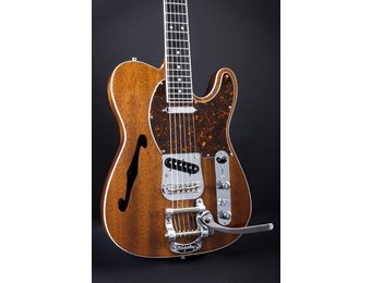 Vox Humana Mahogany Thinline Tele with Bound Neck and Bigsby (2013)