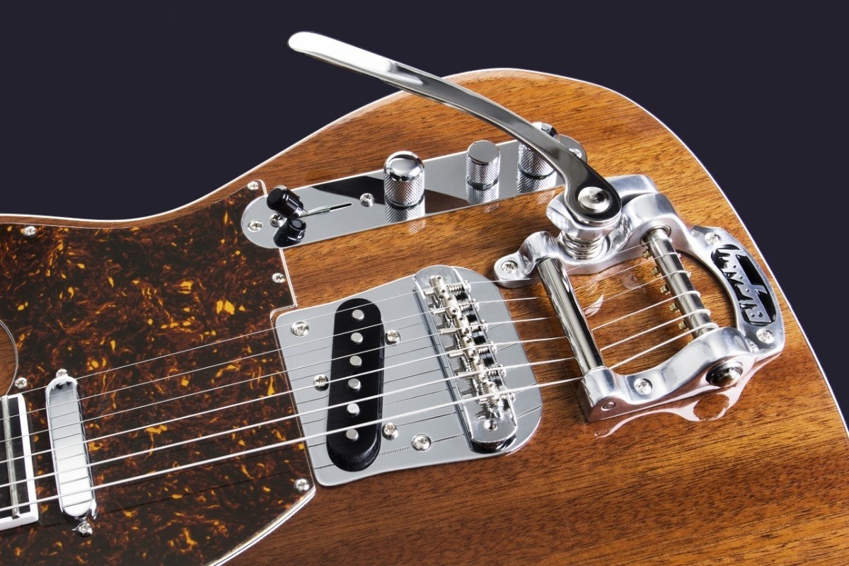 Vox Humana Mahogany Thinline Tele with Bound Neck and Bigsby (2013)