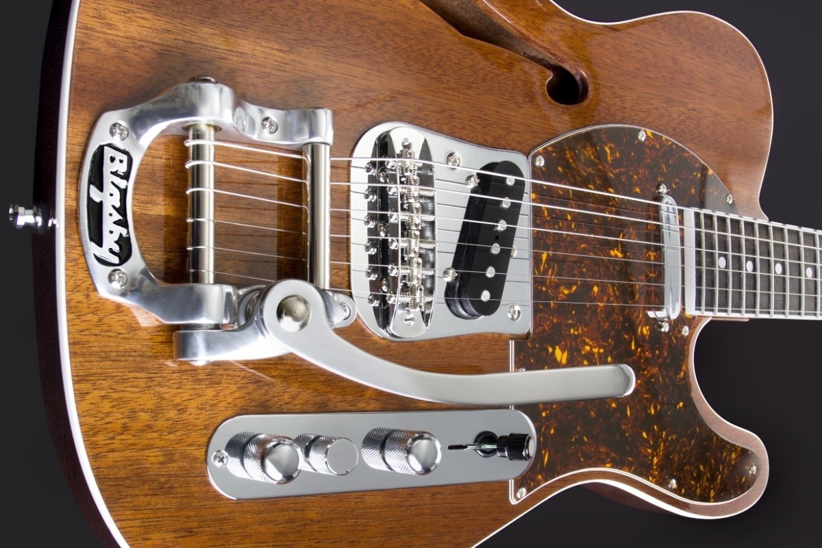 Vox Humana Mahogany Thinline Tele with Bound Neck and Bigsby (2013)