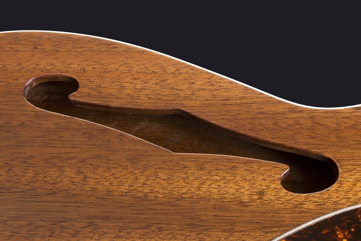 Vox Humana Mahogany Thinline Tele with Bound Neck and Bigsby (2013)