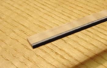 Binding curly maple + b/w/b fiber 2 x 6.35 x 870mm