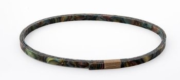 Binding green abalone 6x1,5mm 160cm