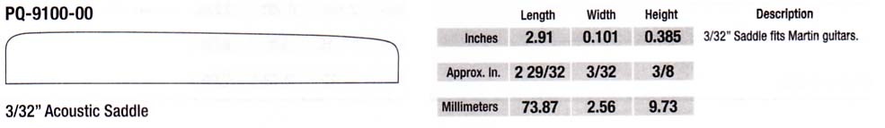 TUSQ PQ-9100-00 Saddle Martin
