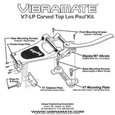 Vibramate V7 Les Paul Bigsby mounting plate gold for Gibson