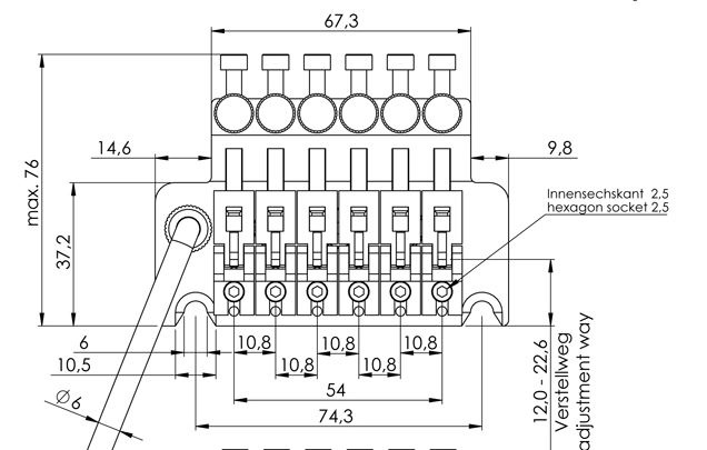 Schaller Lockmeister 6 Tremolo Floyd Rose black