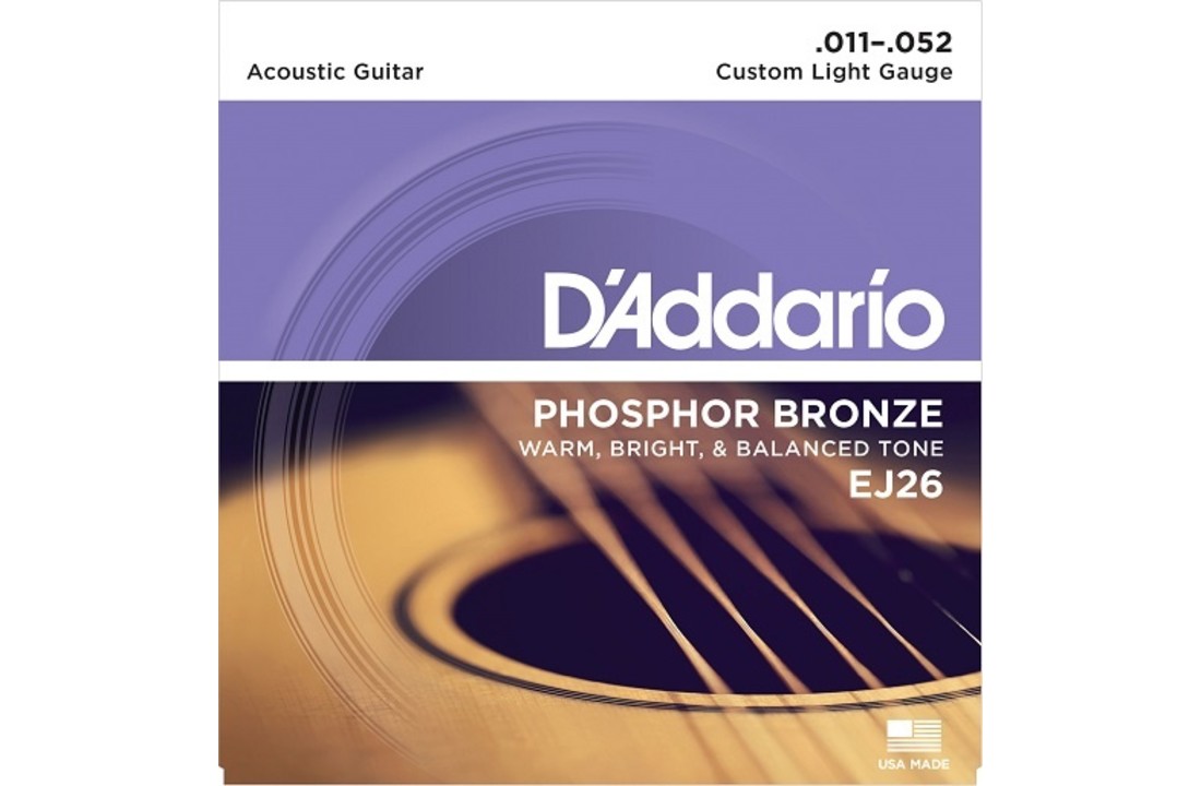 D'Addario EJ26 Phosphor Bronze 11-52