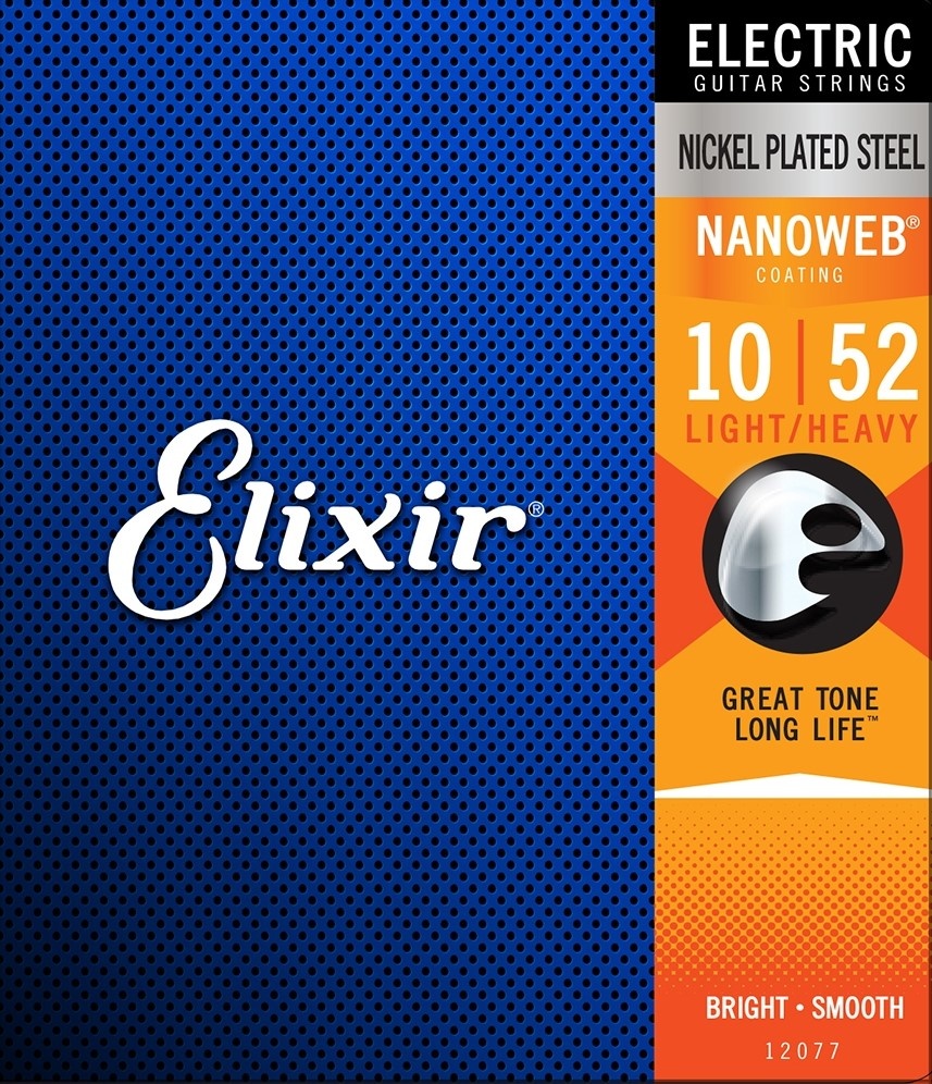 Elixir 12077 Nanoweb Electric Light/Heavy snaren 10-52