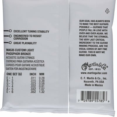 Martin MA535 Phosphor bronze 011-052