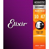 Elixir 11002 Nanoweb Strings Acoustic Bronze Extra Light 10-47