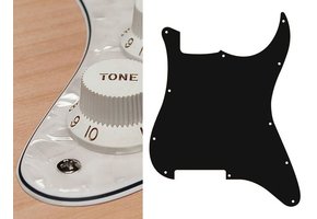 Boston ST-400-PW Stratocaster slagplaat blank (zonder gaten) pearl 3ply