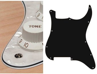 Boston ST-400-PW Stratocaster pickguard blank (no holes) pearl 3ply