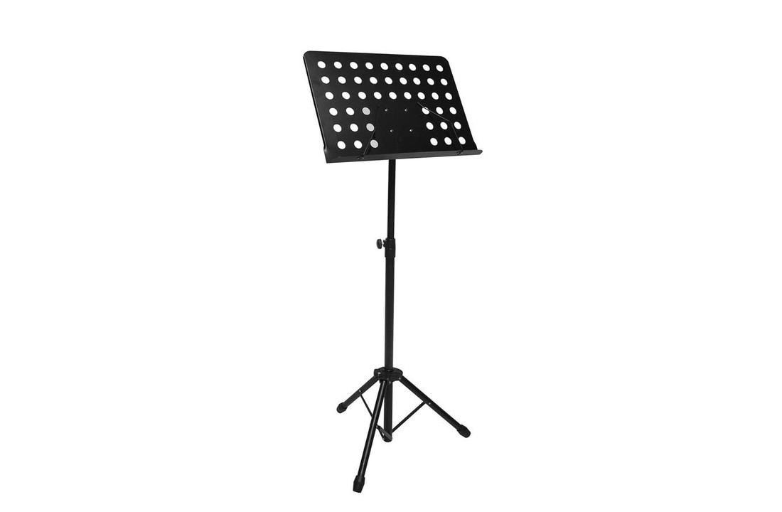 Metalen orkestlessenaar met geperforeerd afneembaar blad
