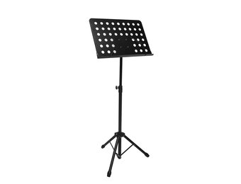 Metal music stand with perforated desk