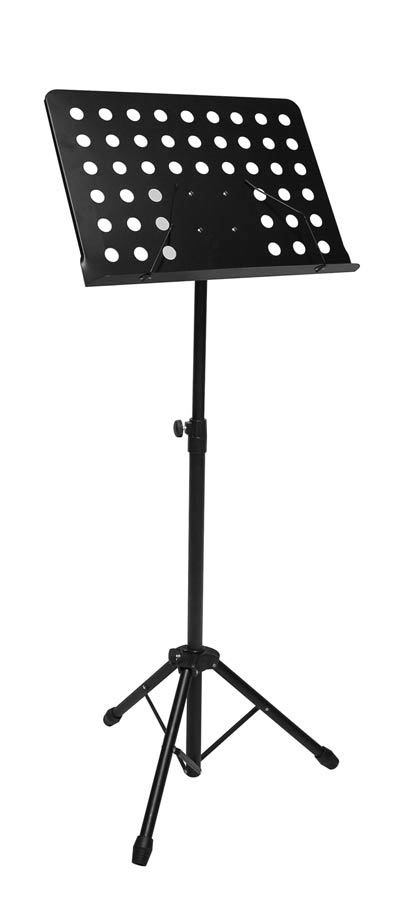 Metal music stand with perforated desk