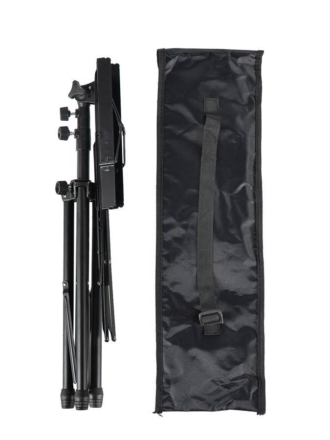 Music stand black foldable with bag