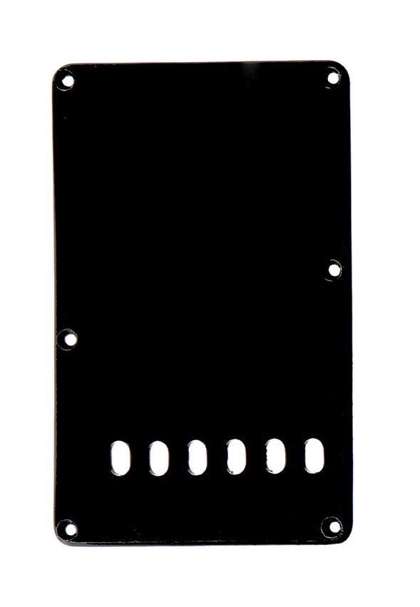 Strat tremolo spring cover  black 1ply