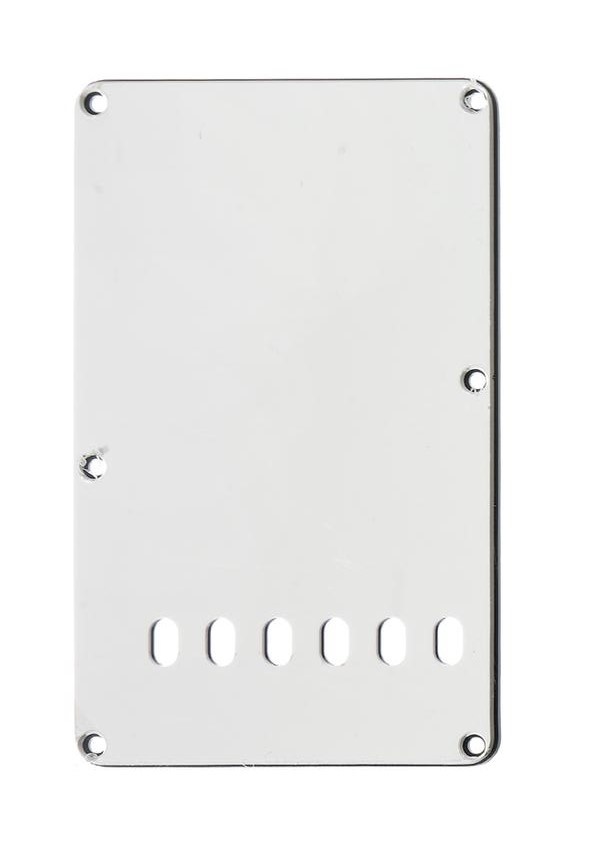 Strat tremolo spring cover white 3 ply