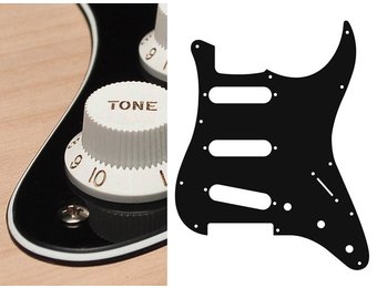 Boston ST-313-B Stratocaster slagplaat zwart 3ply