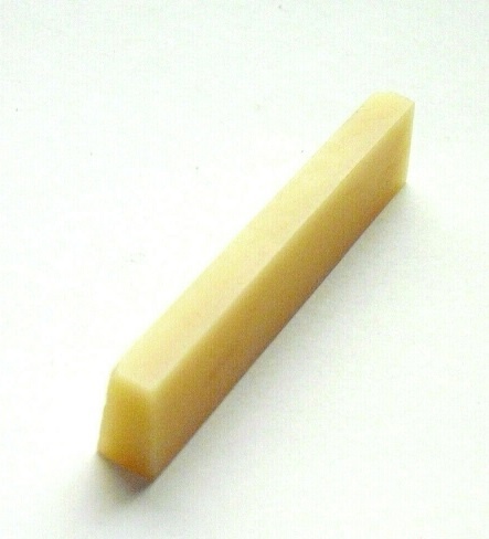 Unbleached bone nut blank 53 x 10 x 6mm