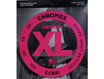 D'Addario ECB81 Chromes flatwound 045-100