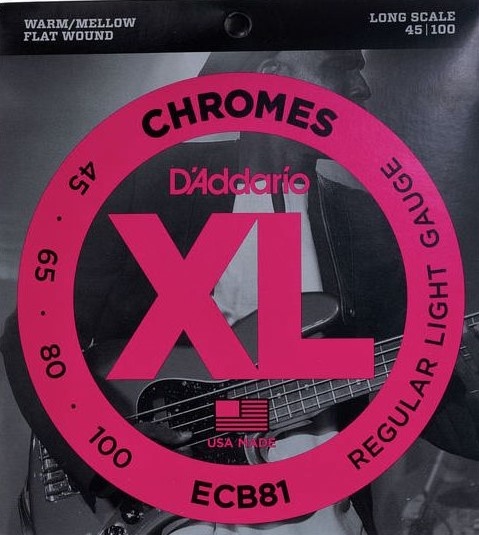 D'Addario ECB81 Chromes flatwound 045-100